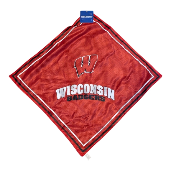 Wisconsin Badgers Bandana Head Scarf Bandana Tie Shirt - Picture 2 of 10